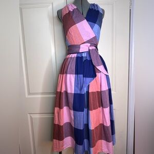 1901 One Shoulder Color Block Dress